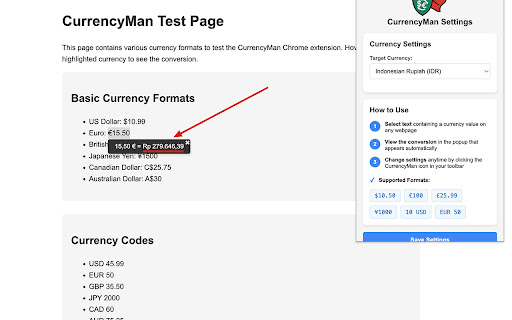 CurrencyMan from Chrome web store to be run with OffiDocs Chromium online CurrencyMan from Chrome web store to be run with OffiDocs Chromium online