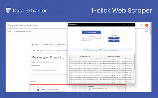 Data Extractor from Chrome web store to be run with OffiDocs Chromium online Data Extractor from Chrome web store to be run with OffiDocs Chromium online