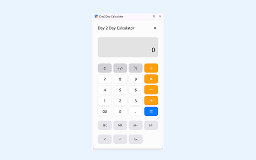 Day2Day Calculator from Chrome web store to be run with OffiDocs Chromium online Day2Day Calculator from Chrome web store to be run with OffiDocs Chromium online