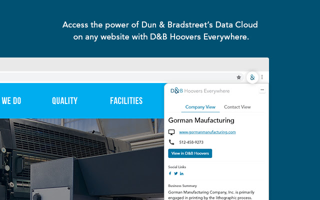 DB Hoovers Everywhere from Chrome web store to be run with OffiDocs Chromium online DB Hoovers Everywhere from Chrome web store to be run with OffiDocs Chromium online