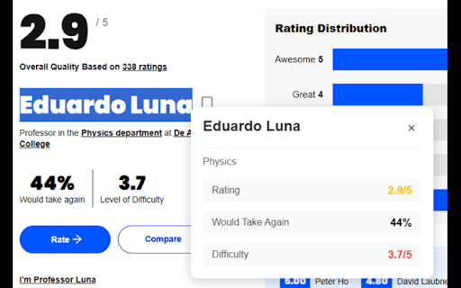 De Anza Professor Info Viewer from Chrome web store to be run with OffiDocs Chromium online De Anza Professor Info Viewer from Chrome web store to be run with OffiDocs Chromium online
