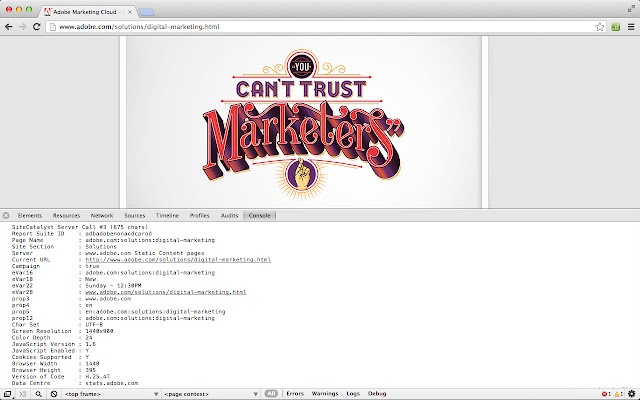 Debugger for Adobe Analytics from Chrome web store to be run with OffiDocs Chromium online Debugger for Adobe Analytics from Chrome web store to be run with OffiDocs Chromium online