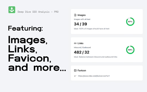 Deep Dive SEO Analysis PRO from Chrome web store to be run with OffiDocs Chromium online Deep Dive SEO Analysis PRO from Chrome web store to be run with OffiDocs Chromium online
