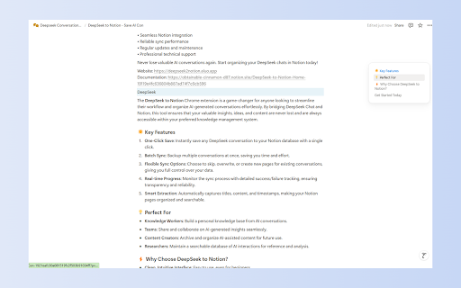 DeepSeek to Notion from Chrome web store to be run with OffiDocs Chromium online DeepSeek to Notion from Chrome web store to be run with OffiDocs Chromium online