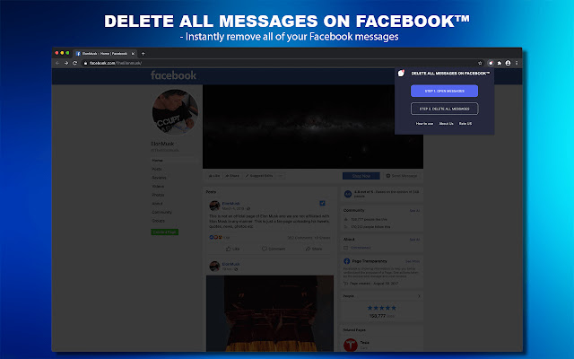 Delete All Messages on Facebook™ from Chrome web store to be run with OffiDocs Chromium online Delete All Messages on Facebook™ from Chrome web store to be run with OffiDocs Chromium online