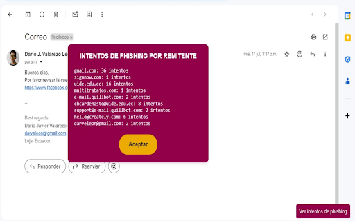 Detector de Phishing de Correos from Chrome web store to be run with OffiDocs Chromium online Detector de Phishing de Correos from Chrome web store to be run with OffiDocs Chromium online