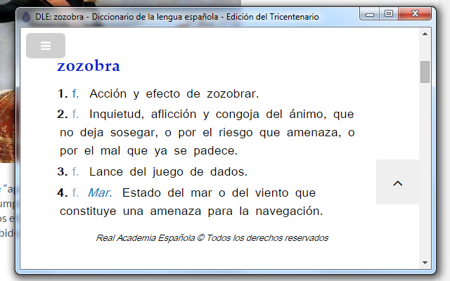 Diccionario RAE en un clic 2022 from Chrome web store to be run with OffiDocs Chromium online Diccionario RAE en un clic 2022 from Chrome web store to be run with OffiDocs Chromium online