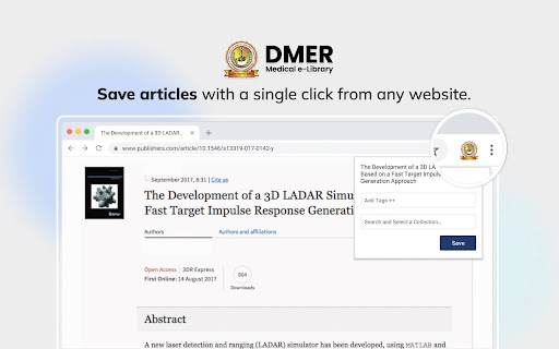 DMER Medical e Library from Chrome web store to be run with OffiDocs Chromium online DMER Medical e Library from Chrome web store to be run with OffiDocs Chromium online