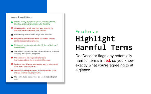 DocDecoder Summarize Web Policies With AI from Chrome web store to be run with OffiDocs Chromium online DocDecoder Summarize Web Policies With AI from Chrome web store to be run with OffiDocs Chromium online