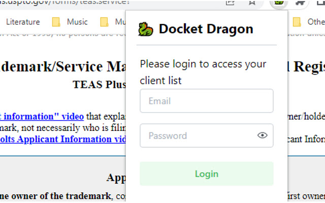 Docket Dragon TEAS Extension from Chrome web store to be run with OffiDocs Chromium online Docket Dragon TEAS Extension from Chrome web store to be run with OffiDocs Chromium online