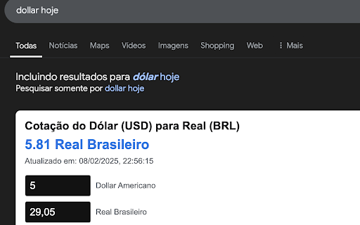 Dollar Hoje no Google from Chrome web store to be run with OffiDocs Chromium online Dollar Hoje no Google from Chrome web store to be run with OffiDocs Chromium online