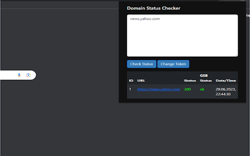 Domain Status Checker from Chrome web store to be run with OffiDocs Chromium online Domain Status Checker from Chrome web store to be run with OffiDocs Chromium online