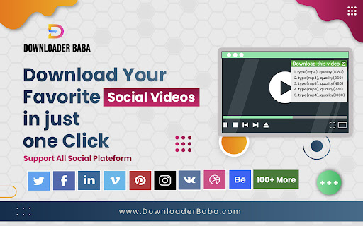 Downloader Baba Social Video Downloader from Chrome web store to be run with OffiDocs Chromium online Downloader Baba Social Video Downloader from Chrome web store to be run with OffiDocs Chromium online