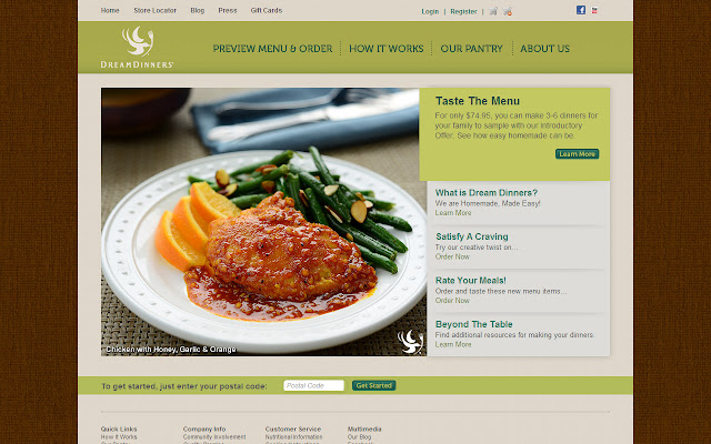 Dream Dinners from Chrome web store to be run with OffiDocs Chromium online Dream Dinners from Chrome web store to be run with OffiDocs Chromium online
