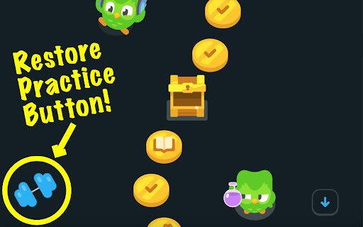 Duolingo Practice Button from Chrome web store to be run with OffiDocs Chromium online Duolingo Practice Button from Chrome web store to be run with OffiDocs Chromium online