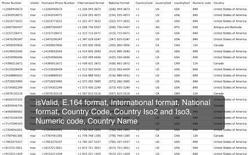 E.164 Phone Number Country Lookup from Chrome web store to be run with OffiDocs Chromium online E.164 Phone Number Country Lookup from Chrome web store to be run with OffiDocs Chromium online