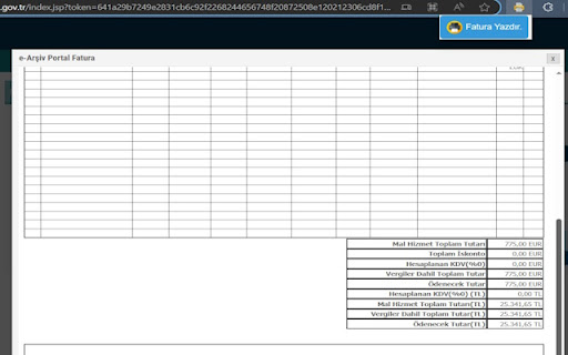E Arşiv Portal Print Eklentisi from Chrome web store to be run with OffiDocs Chromium online E Arşiv Portal Print Eklentisi from Chrome web store to be run with OffiDocs Chromium online