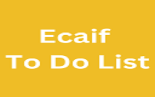 Ecaif To Do List from Chrome web store to be run with OffiDocs Chromium online Ecaif To Do List from Chrome web store to be run with OffiDocs Chromium online