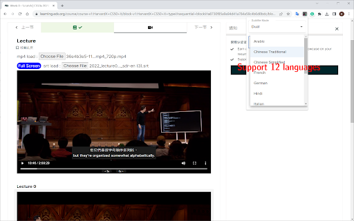 edX Dual Subtitle Harvard and MIT courses from Chrome web store to be run with OffiDocs Chromium online edX Dual Subtitle Harvard and MIT courses from Chrome web store to be run with OffiDocs Chromium online