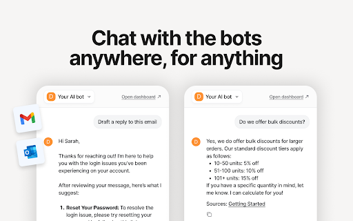 eesel AI: ChatGPT Sidebar for AI in Google Docs, Zendesk more from Chrome web store to be run with OffiDocs Chromium online eesel AI: ChatGPT Sidebar for AI in Google Docs, Zendesk more from Chrome web store to be run with OffiDocs Chromium online
