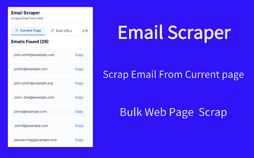 Email Scraper: scrape email addresses from web pages from Chrome web store to be run with OffiDocs Chromium online Email Scraper: scrape email addresses from web pages from Chrome web store to be run with OffiDocs Chromium online