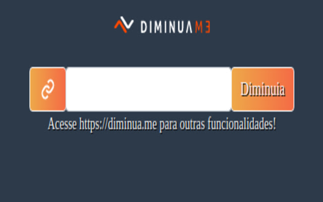Encurtador de URLs Diminua from Chrome web store to be run with OffiDocs Chromium online Encurtador de URLs Diminua from Chrome web store to be run with OffiDocs Chromium online