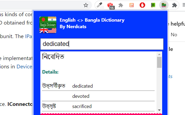 English <> Bangla Dictionary from Chrome web store to be run with OffiDocs Chromium online English <> Bangla Dictionary from Chrome web store to be run with OffiDocs Chromium online
