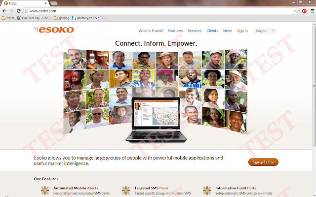 Esoko Live2Test from Chrome web store to be run with OffiDocs Chromium online Esoko Live2Test from Chrome web store to be run with OffiDocs Chromium online