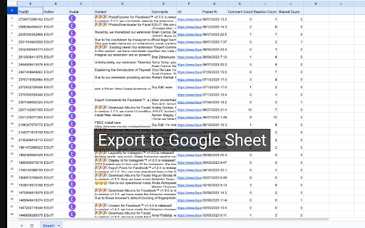 ESUIT | Posts Exporter for Facebook™ from Chrome web store to be run with OffiDocs Chromium online ESUIT | Posts Exporter for Facebook™ from Chrome web store to be run with OffiDocs Chromium online