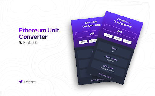 Ethereum Unit Converter from Chrome web store to be run with OffiDocs Chromium online Ethereum Unit Converter from Chrome web store to be run with OffiDocs Chromium online