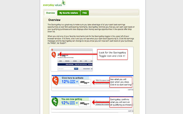 Everyday Values SavingsKey from Chrome web store to be run with OffiDocs Chromium online Everyday Values SavingsKey from Chrome web store to be run with OffiDocs Chromium online