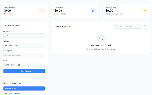Expense Manager from Chrome web store to be run with OffiDocs Chromium online Expense Manager from Chrome web store to be run with OffiDocs Chromium online