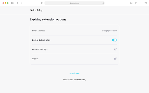 Explainy from Chrome web store to be run with OffiDocs Chromium online Explainy from Chrome web store to be run with OffiDocs Chromium online