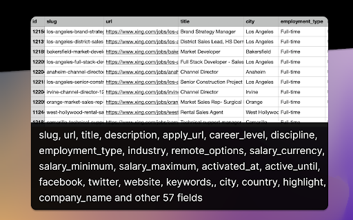 Export Jobs Search for Xing from Chrome web store to be run with OffiDocs Chromium online Export Jobs Search for Xing from Chrome web store to be run with OffiDocs Chromium online