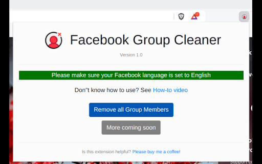 Facebook Group Cleaner from Chrome web store to be run with OffiDocs Chromium online Facebook Group Cleaner from Chrome web store to be run with OffiDocs Chromium online