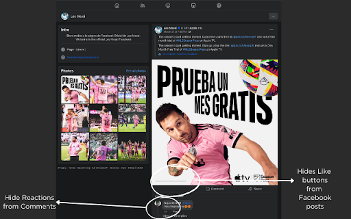 Facebook Likes Reactions Hider from Chrome web store to be run with OffiDocs Chromium online Facebook Likes Reactions Hider from Chrome web store to be run with OffiDocs Chromium online