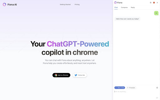 Fiona AI ChatGPT SidePanel + GPTs GPT 4 from Chrome web store to be run with OffiDocs Chromium online Fiona AI ChatGPT SidePanel + GPTs GPT 4 from Chrome web store to be run with OffiDocs Chromium online