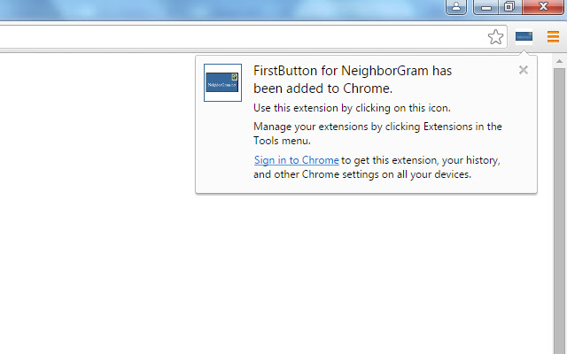 FirstButton for NeighborGram from Chrome web store to be run with OffiDocs Chromium online FirstButton for NeighborGram from Chrome web store to be run with OffiDocs Chromium online