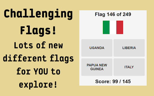 Flag Guessing Game from Chrome web store to be run with OffiDocs Chromium online Flag Guessing Game from Chrome web store to be run with OffiDocs Chromium online