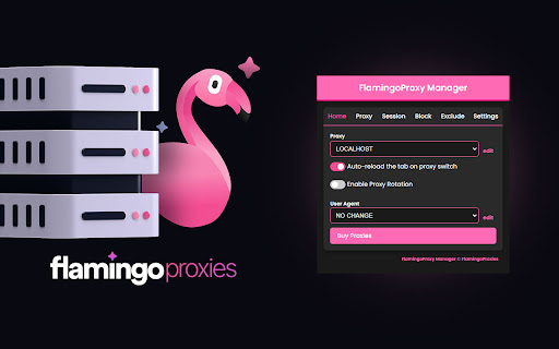 Flamingo Proxy Manager from Chrome web store to be run with OffiDocs Chromium online Flamingo Proxy Manager from Chrome web store to be run with OffiDocs Chromium online