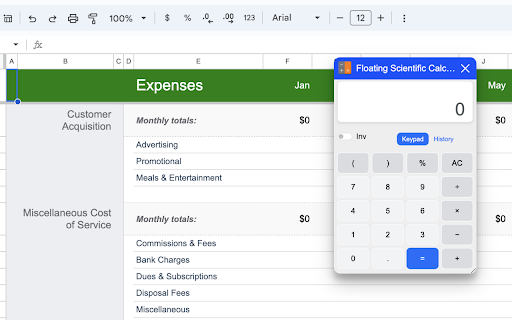 Floating Scientific Calculator from Chrome web store to be run with OffiDocs Chromium online Floating Scientific Calculator from Chrome web store to be run with OffiDocs Chromium online