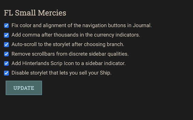 FL Small Mercies from Chrome web store to be run with OffiDocs Chromium online FL Small Mercies from Chrome web store to be run with OffiDocs Chromium online