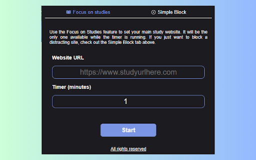 Foca Block Distracting Websites from Chrome web store to be run with OffiDocs Chromium online Foca Block Distracting Websites from Chrome web store to be run with OffiDocs Chromium online