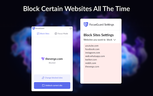 FocusGuard Free Site Blocker from Chrome web store to be run with OffiDocs Chromium online FocusGuard Free Site Blocker from Chrome web store to be run with OffiDocs Chromium online