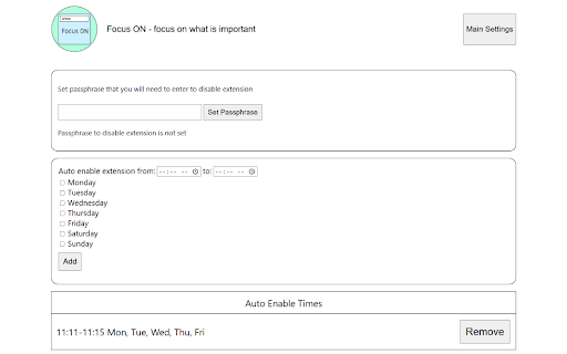 Focus ON what is important from Chrome web store to be run with OffiDocs Chromium online Focus ON what is important from Chrome web store to be run with OffiDocs Chromium online