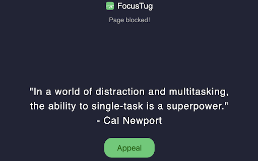 FocusTug from Chrome web store to be run with OffiDocs Chromium online FocusTug from Chrome web store to be run with OffiDocs Chromium online
