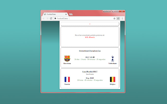FootballDates from Chrome web store to be run with OffiDocs Chromium online FootballDates from Chrome web store to be run with OffiDocs Chromium online
