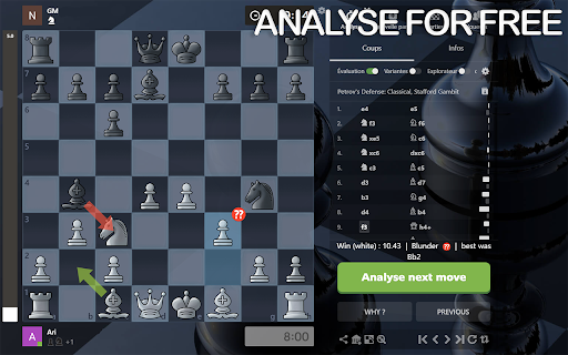 Free Chess Analyser from Chrome web store to be run with OffiDocs Chromium online Free Chess Analyser from Chrome web store to be run with OffiDocs Chromium online