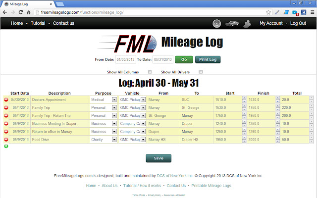 Free Mileage Logs from Chrome web store to be run with OffiDocs Chromium online Free Mileage Logs from Chrome web store to be run with OffiDocs Chromium online