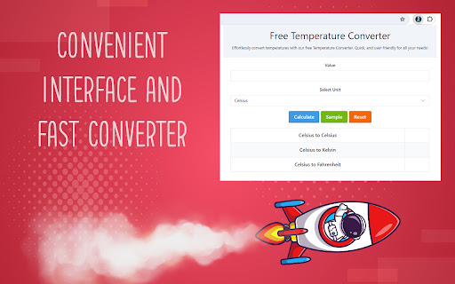 Free Temperature Converter from Chrome web store to be run with OffiDocs Chromium online Free Temperature Converter from Chrome web store to be run with OffiDocs Chromium online